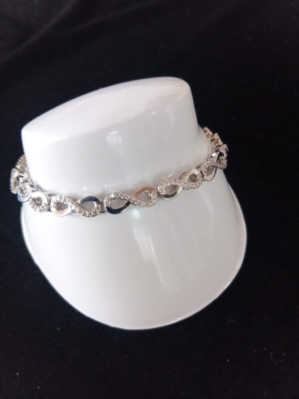 Pulsera zirconia oro laminado