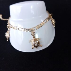 Tobillera oro laminado