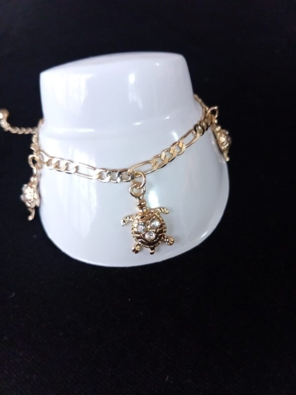 Tobillera oro laminado