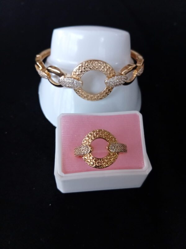 Juego brazalete oro laminado
