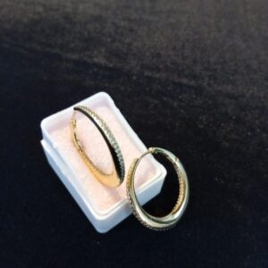 Arracada zirconia oro laminado