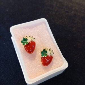 Arete poste mariposa oro laminado