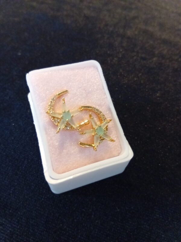Arete poste mariposa oro laminado