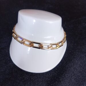 Pulsera gruesa oro laminado