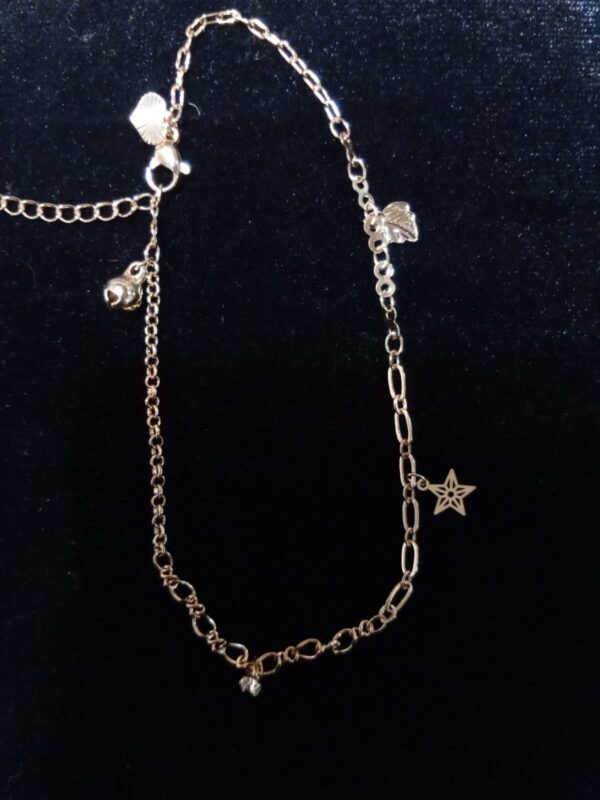 Tobillera oro laminado