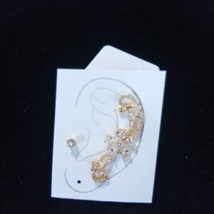 Arete trepador oro laminado