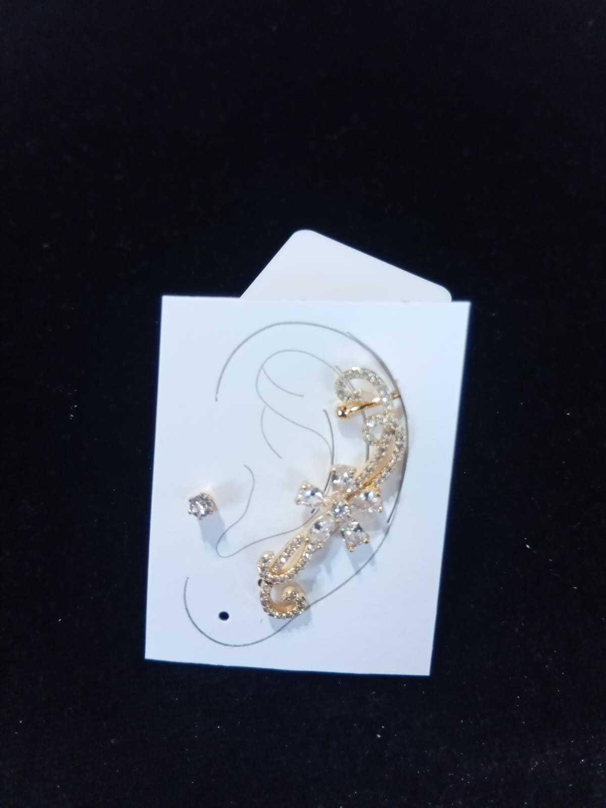 Arete trepador oro laminado