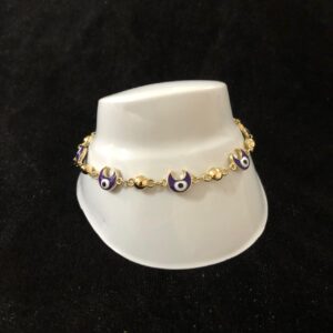 Pulsera ojo turco oro laminado