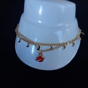 Tobillera oro laminado