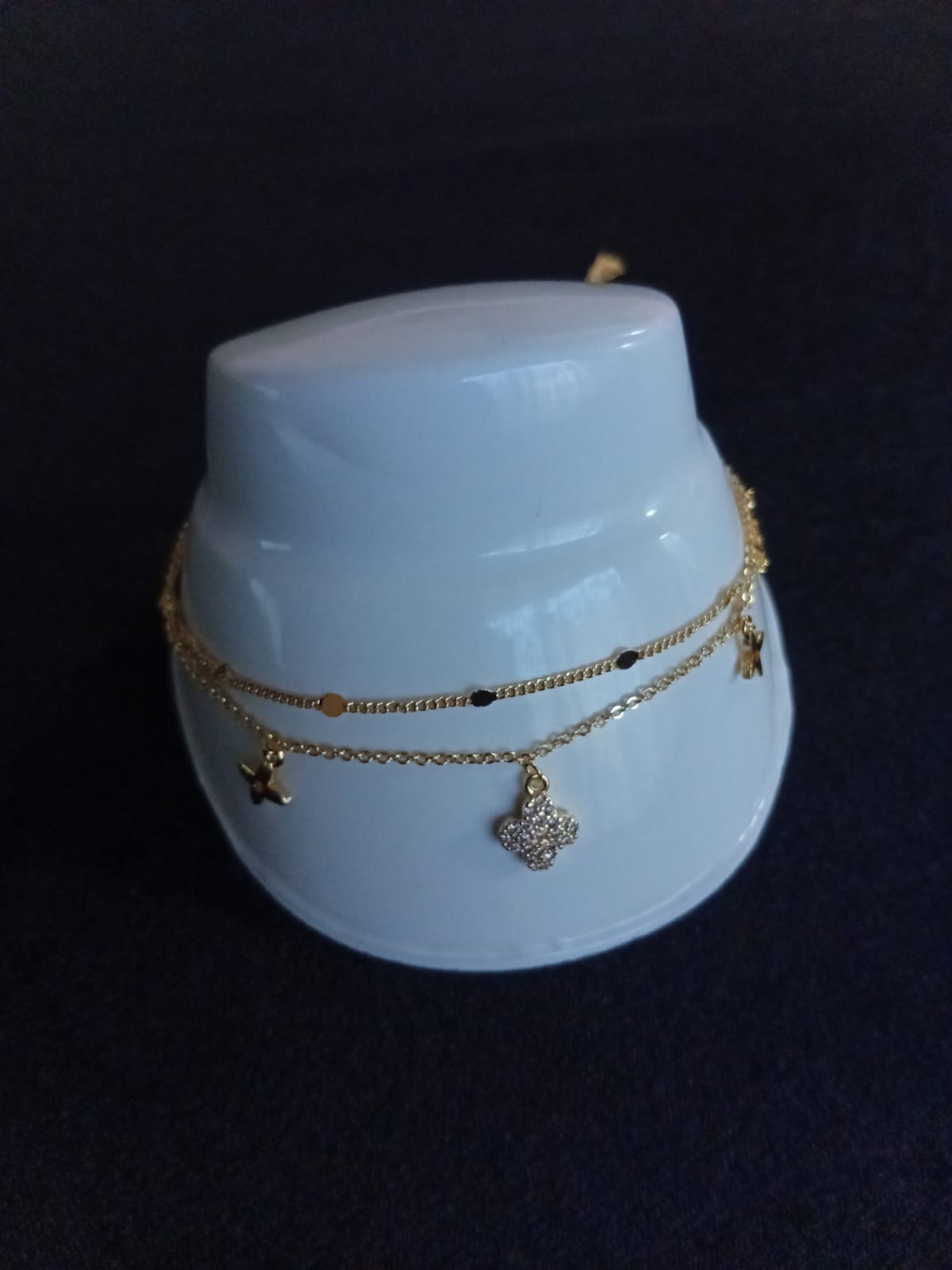 Tobillera oro laminado