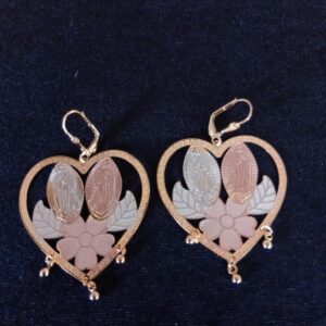 Arete largo oro laminado