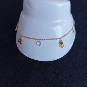 Tobillera oro laminado