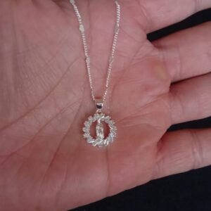 Medalla zirconia oro laminado