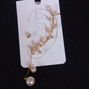 Arete trepador oro laminado