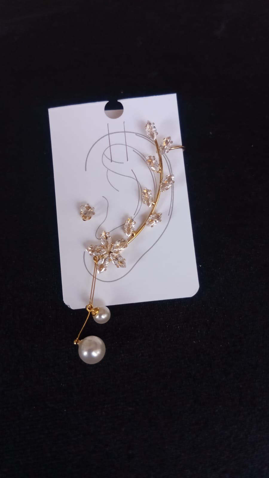 Arete trepador oro laminado