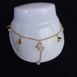 Tobillera oro laminado