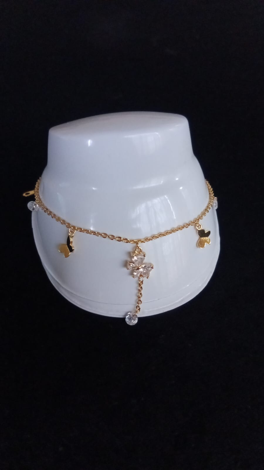 Tobillera oro laminado