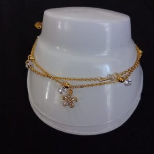 Tobillera oro laminado
