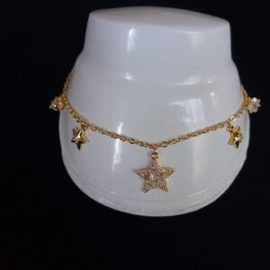Tobillera oro laminado