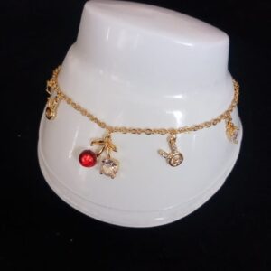 Tobillera oro laminado
