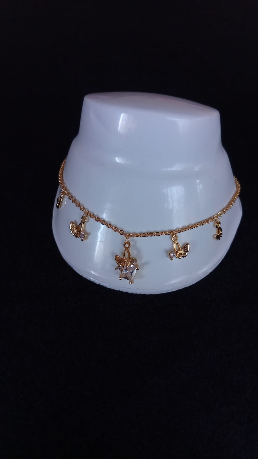 Tobillera oro laminado