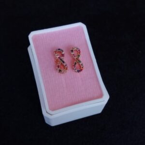 Arete poste mariposa oro laminado