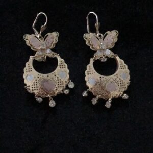 Arete largo oro laminado