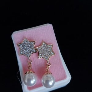 Arete poste mariposa oro laminado