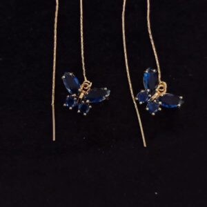 Arete largo oro laminado