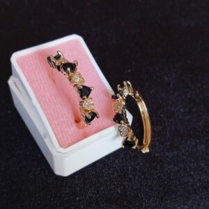 Arracada zirconia oro laminado