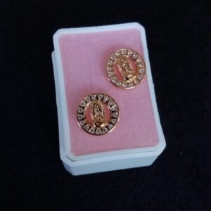 Arete poste mariposa oro laminado