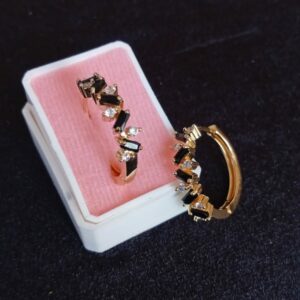 Arracada zirconia oro laminado