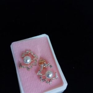 Arete poste mariposa oro laminado