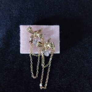 Arete largo oro laminado