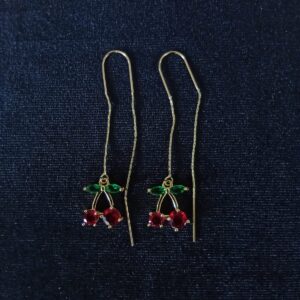 Arete largo oro laminado