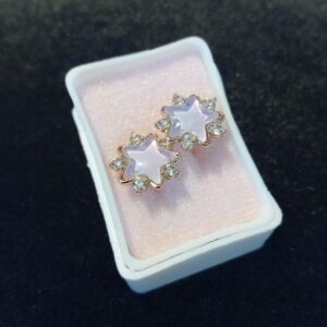 Arete poste mariposa oro laminado