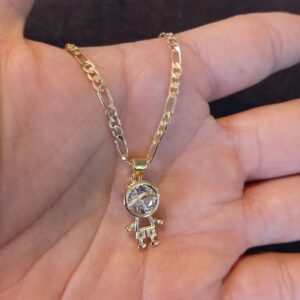 Dije niños oro laminado