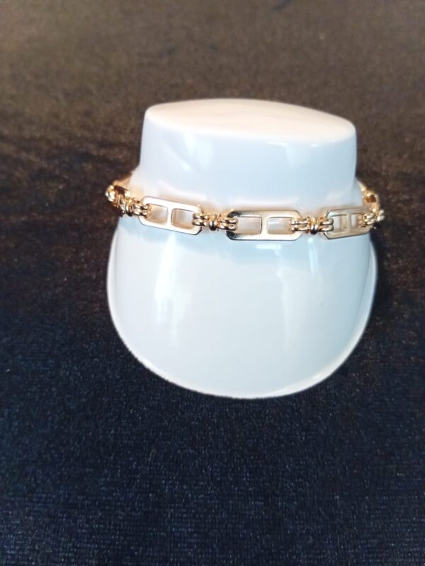 Pulsera gruesa oro lamianado