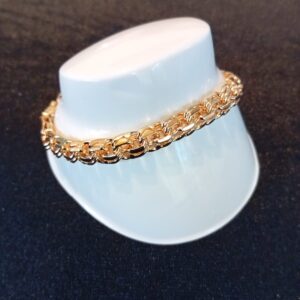 Pulsera gruesa oro laminado