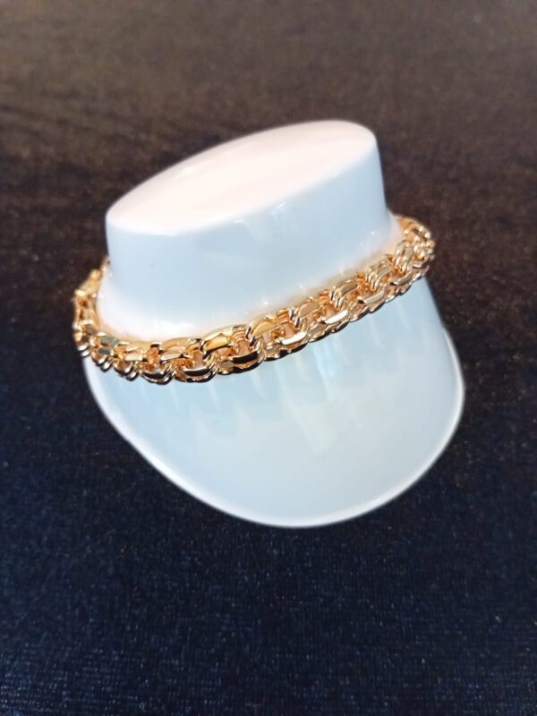 Pulsera gruesa oro laminado