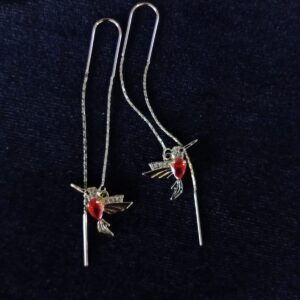 Arete largo oro laminado