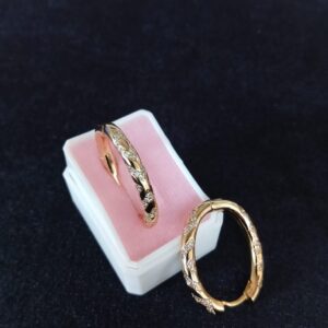 Arracada zirconia oro laminado