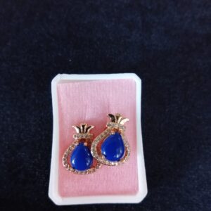 Arete poste mariposa oro laminado