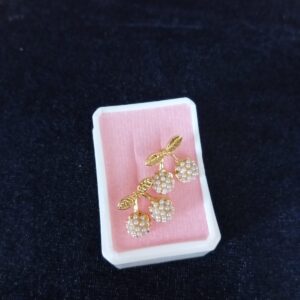 Arete poste mariposa oro laminado