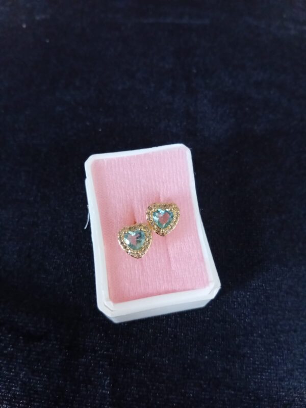 Arete poste mariposa oro laminado