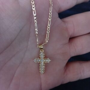 Cruz chica oro laminado