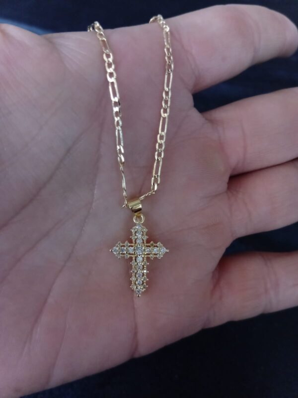 Cruz chica oro laminado