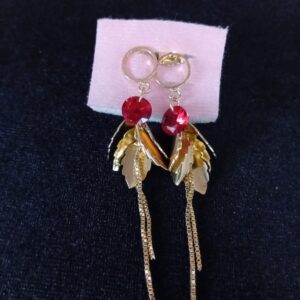 Arete largo oro laminado