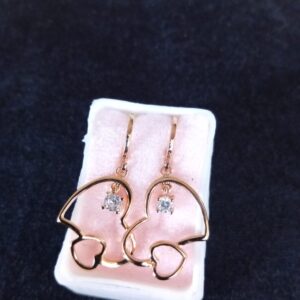 Arete largo caja oro laminado