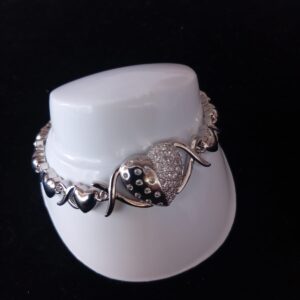 Pulsera zirconia oro laminado